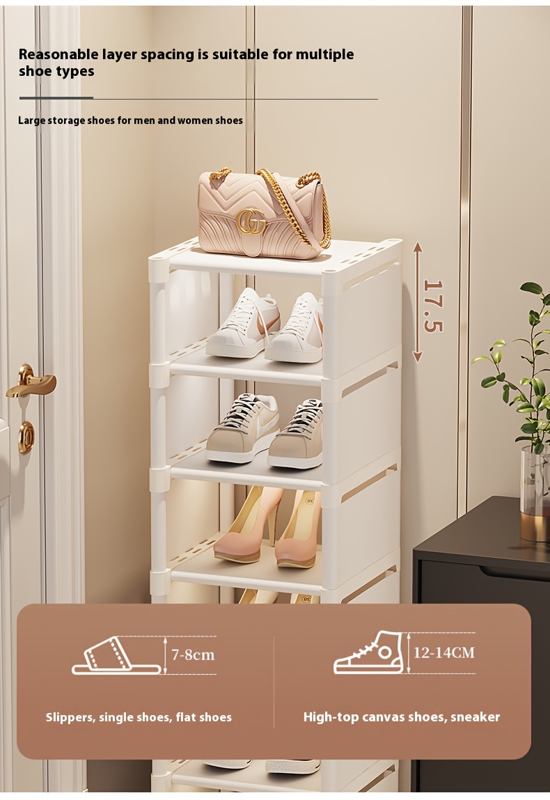 a 5 layer   home shoe rack and storage cabinet easy to assemble and use         in black and white colors with a small footprint remove one layer to store boots suitable for   shoe types details 8