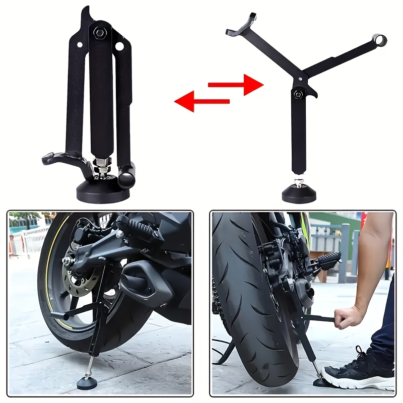 

Motorcycle Folding Lifting Support Stand, Foldable Heavy-duty Lifting Stand, Motorcycle Lifting Frame With Upgraded Handrails