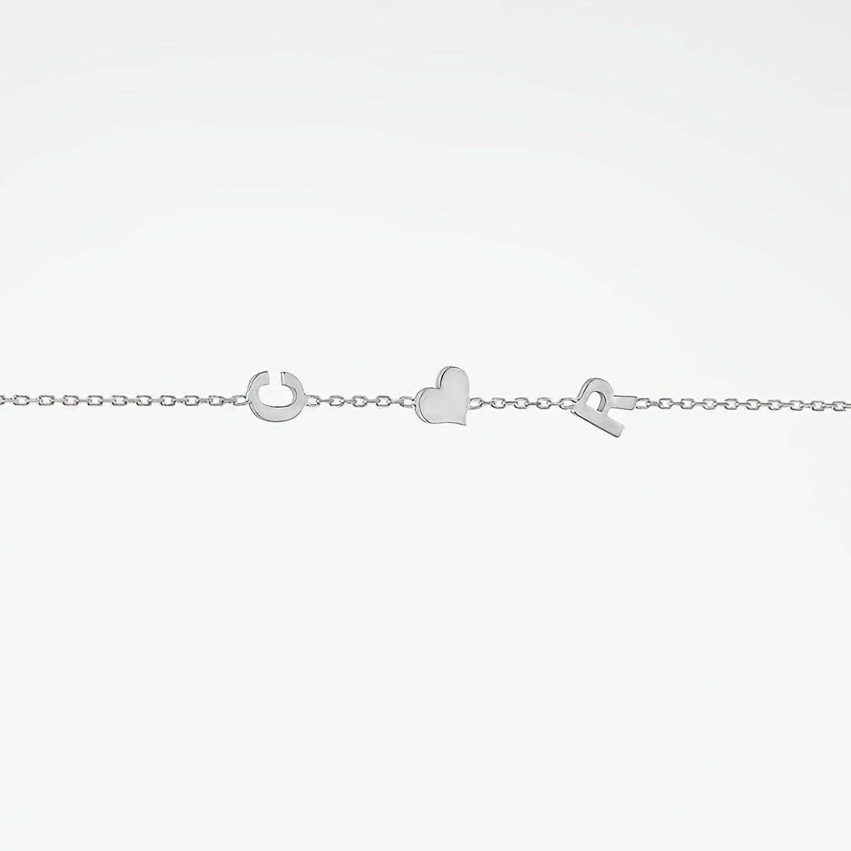 TEMU Custom Information In English ( Translated To English) 1pc Custom Letter Heart Bracelet, Fashionable Elegant Personalized Letter Bracelet,