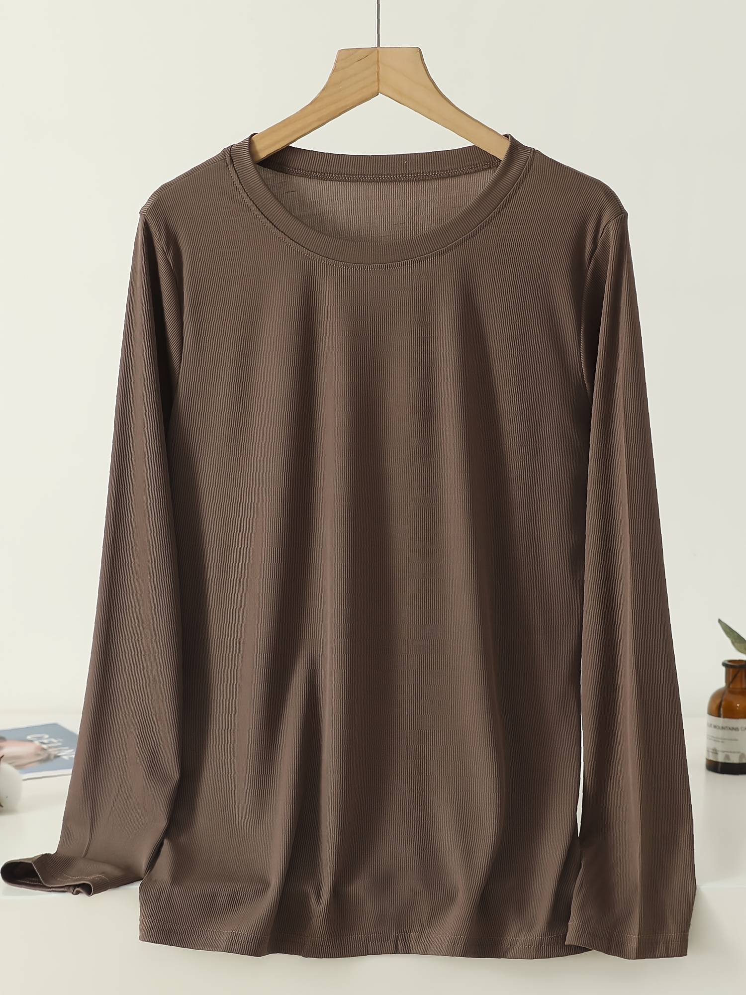 women's plus size long sleeve ribbed lounge high Temu Ireland