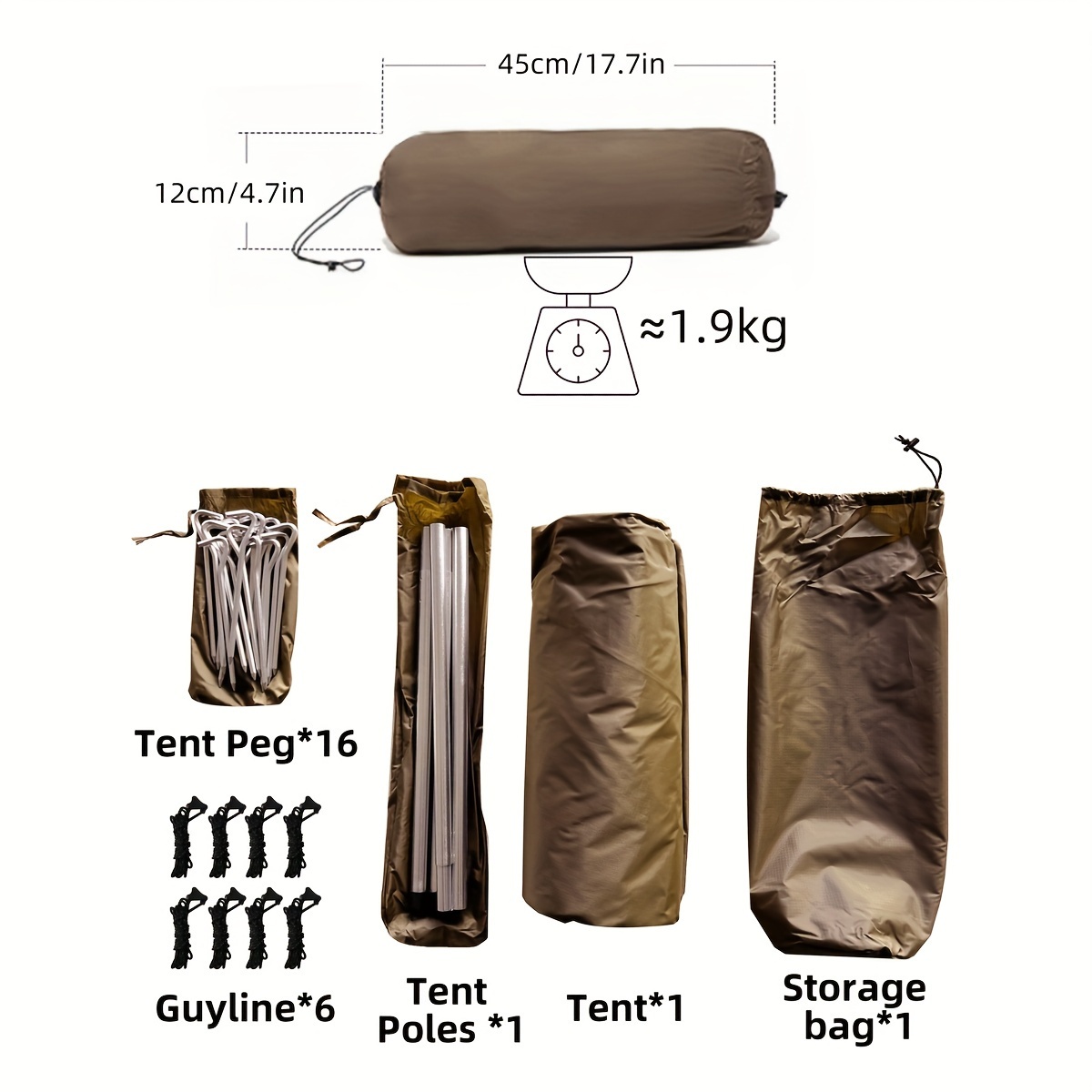 Bag For Tent Poles - Temu