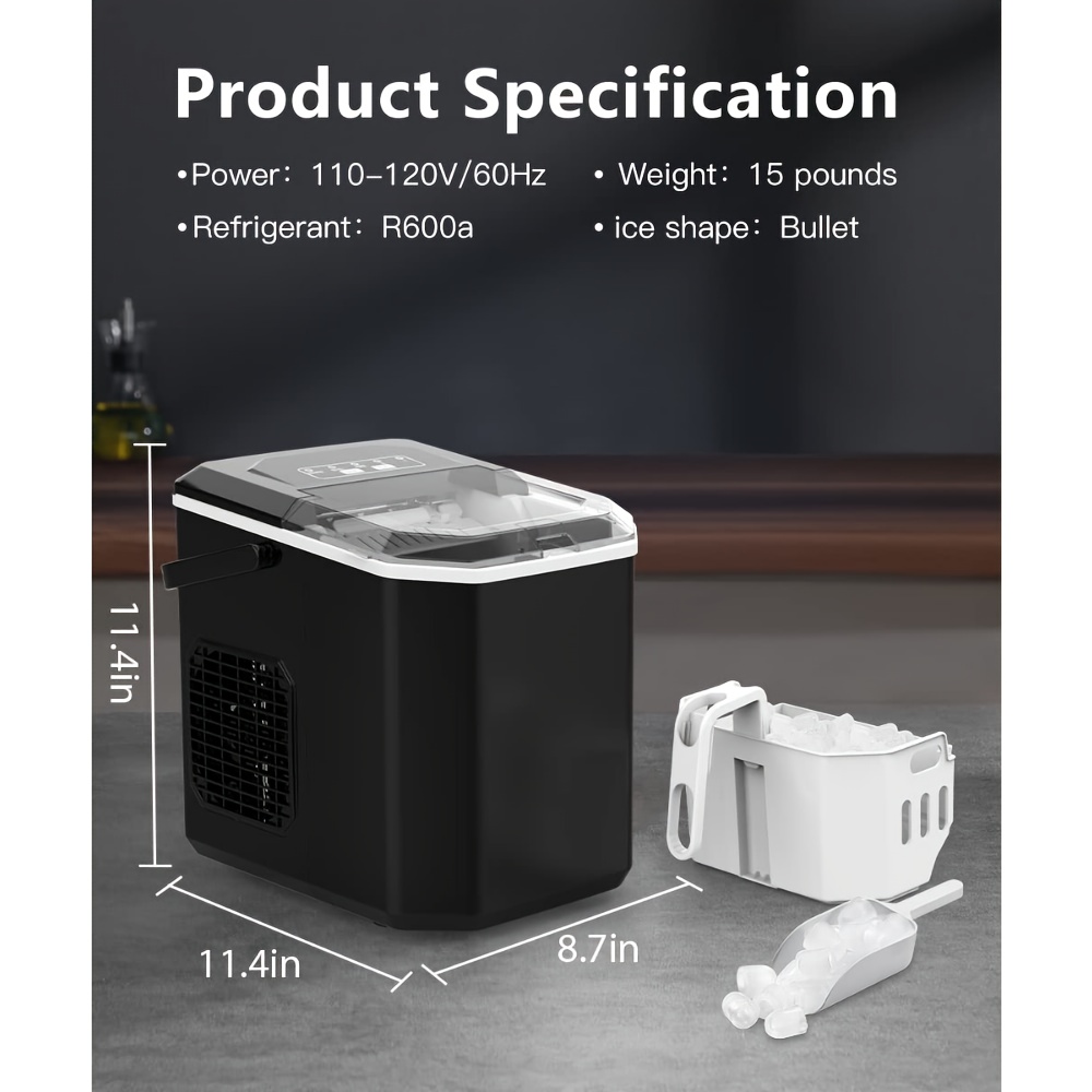 home ice maker compact ice maker bullet ice Temu