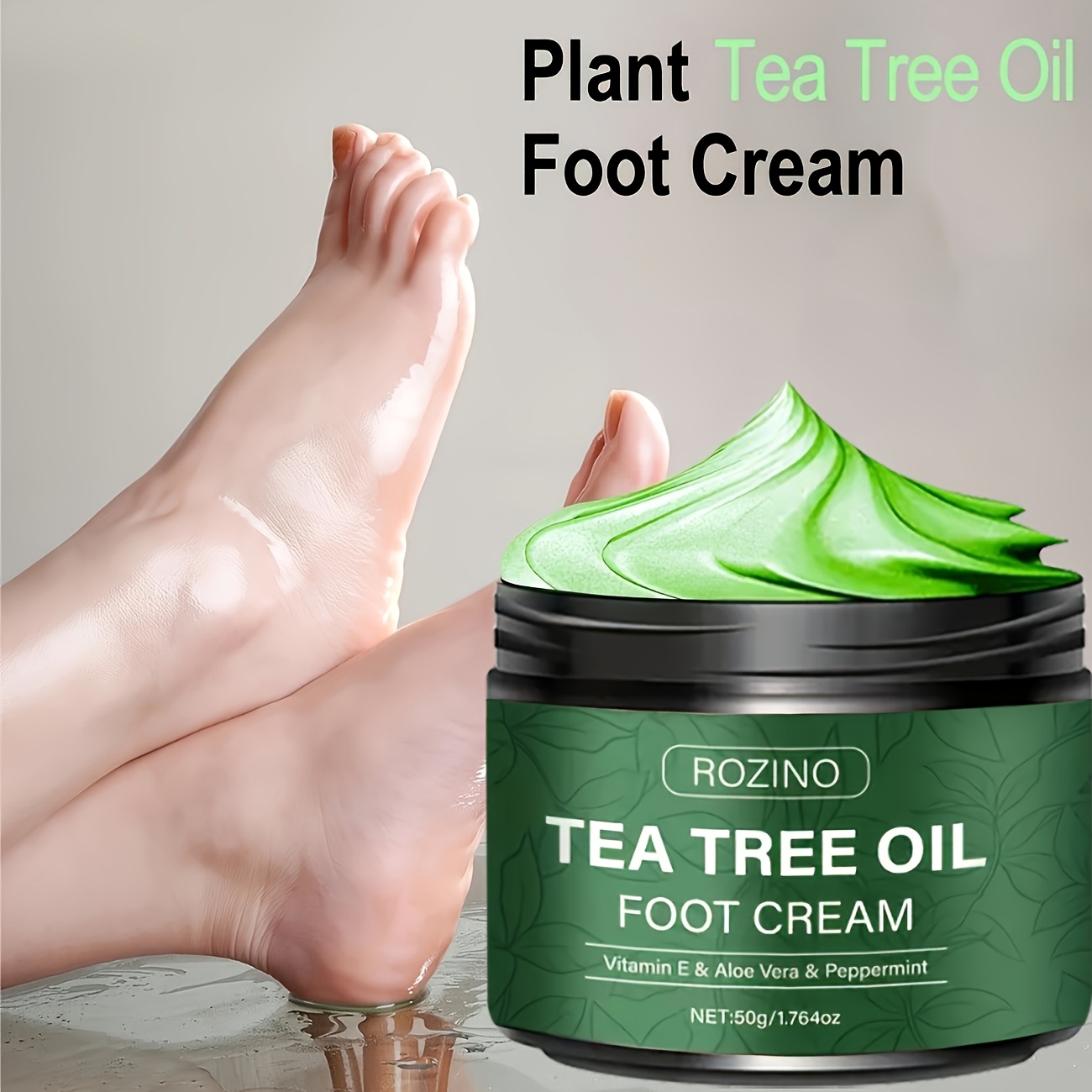 2-pack Tea Tree Oil Cracked Cream - Anti-crack Moisturizing, Highly Moisturizing Light Beige, Suitable For Dry Areas Such As Hands, Insteps, Ankles, Etc., Softens Skin And Relieves Cracks, Designed For Dry And Cracked Skin