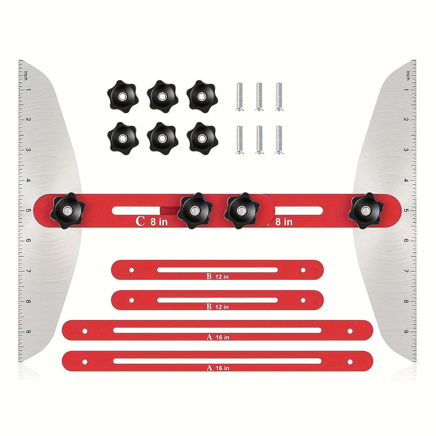 

Adjustable Metal Stair Tread Measuring And Layout Tool – Aluminum Woodworking Project Kit For Precise Stair Cutting – No Electricity Required