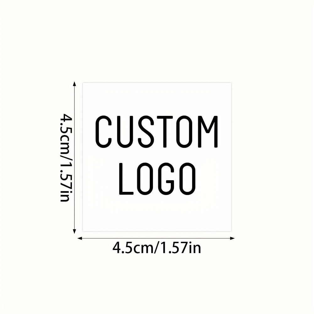 TEMU 30/50 pezzi di carta da regalo per con logo personalizzato, etichette rettangolari autoadesive personalizzate con il tuo design per matrimoni,