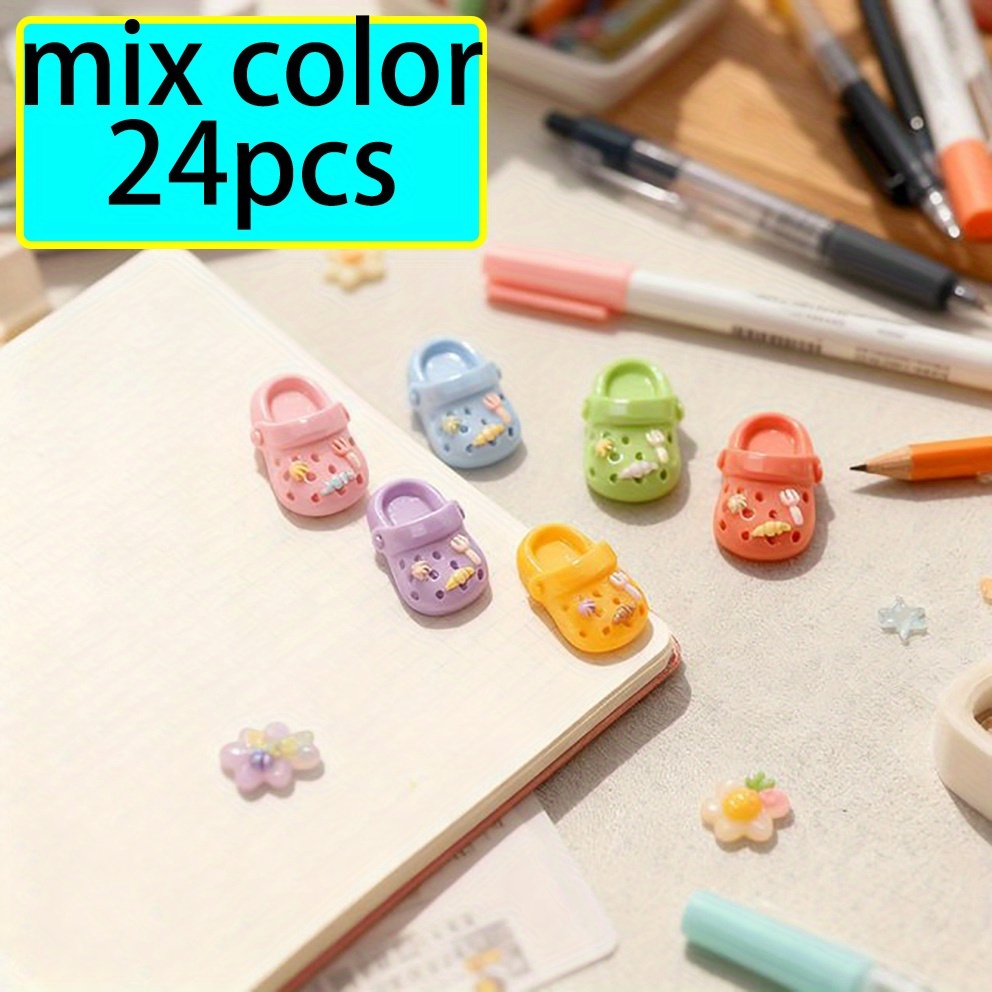 E-shop 24 Stück 3D-texturierte Harz-Creme-Gel-Anhänger | Cartoon-gemischtes Harz-Creme-Kleber-DIY-Zubehör