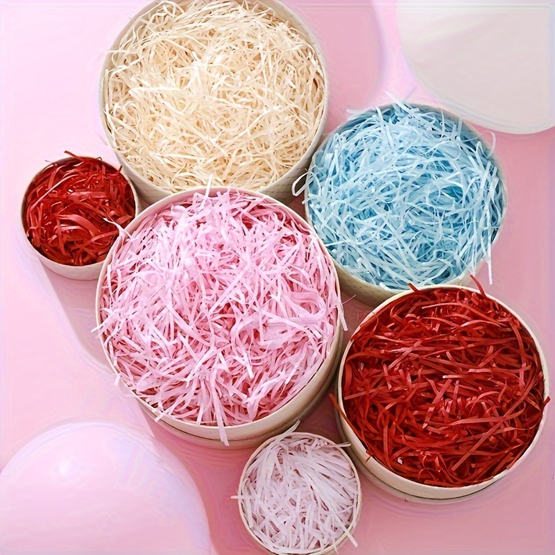 200g Pack Rainbow Paper Shredded Filler - Recycled Decorative Nylon Yarn for Gift Baskets, Box Stuffing, Crafts & Party Supplies, Mixed Colors, Durable & Versatile, Craft Supplies, Vibrant Colors, Craft Enthusiasts