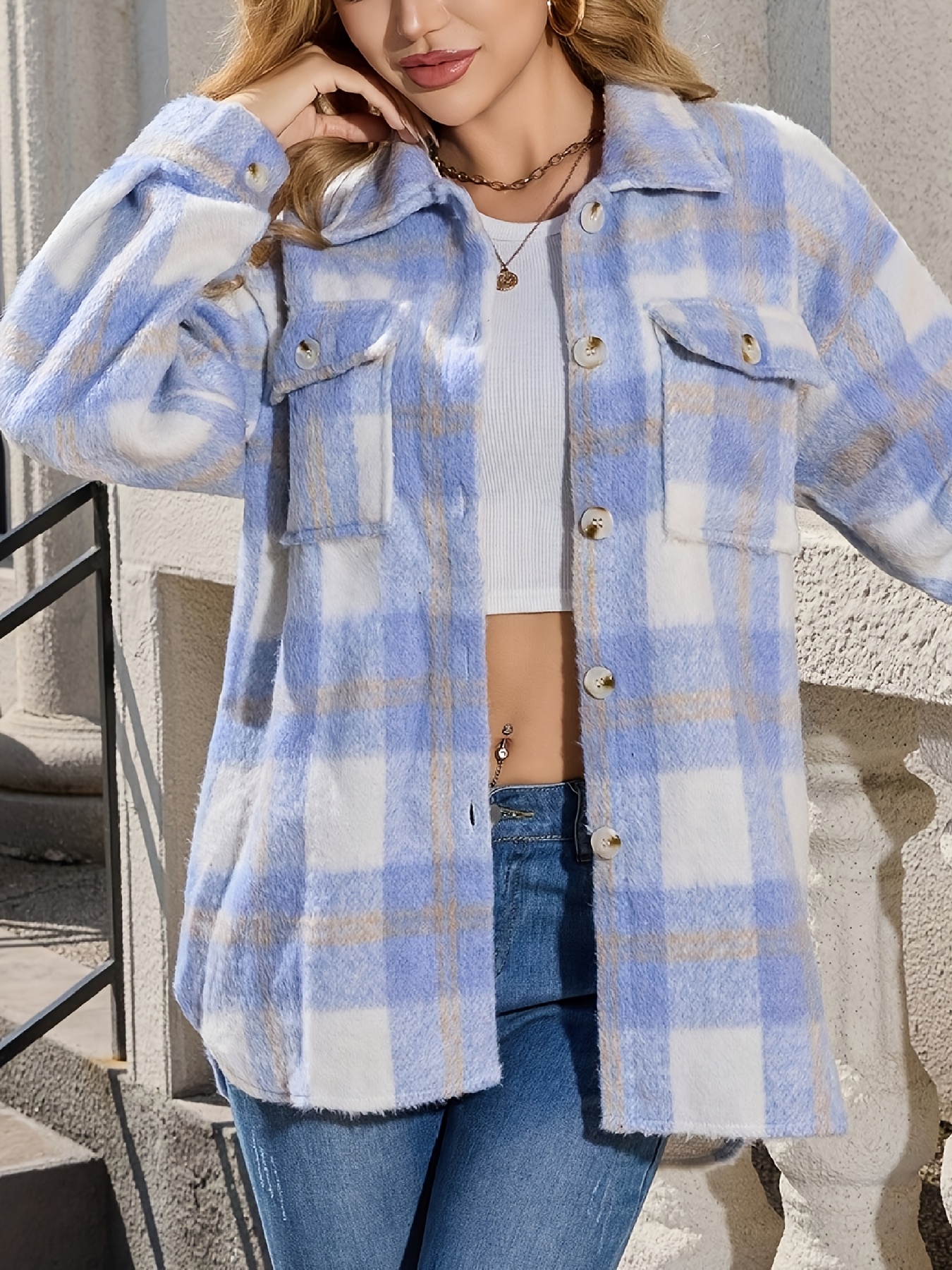 Camicia da donna a quadri in flanella – Alea Fashion Industries