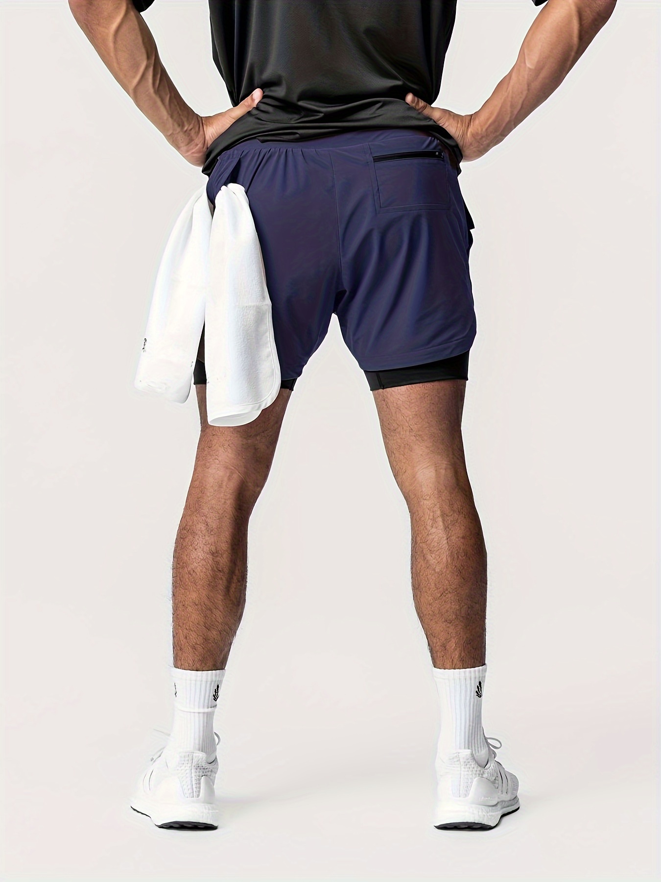 Men'S Quick-Dry Shorts for Sports, Running, And Marathons, Designed for Short Sprints And American-Style Workouts, Featuring a Liner And a Length That Doesn'T Go Past The Knees