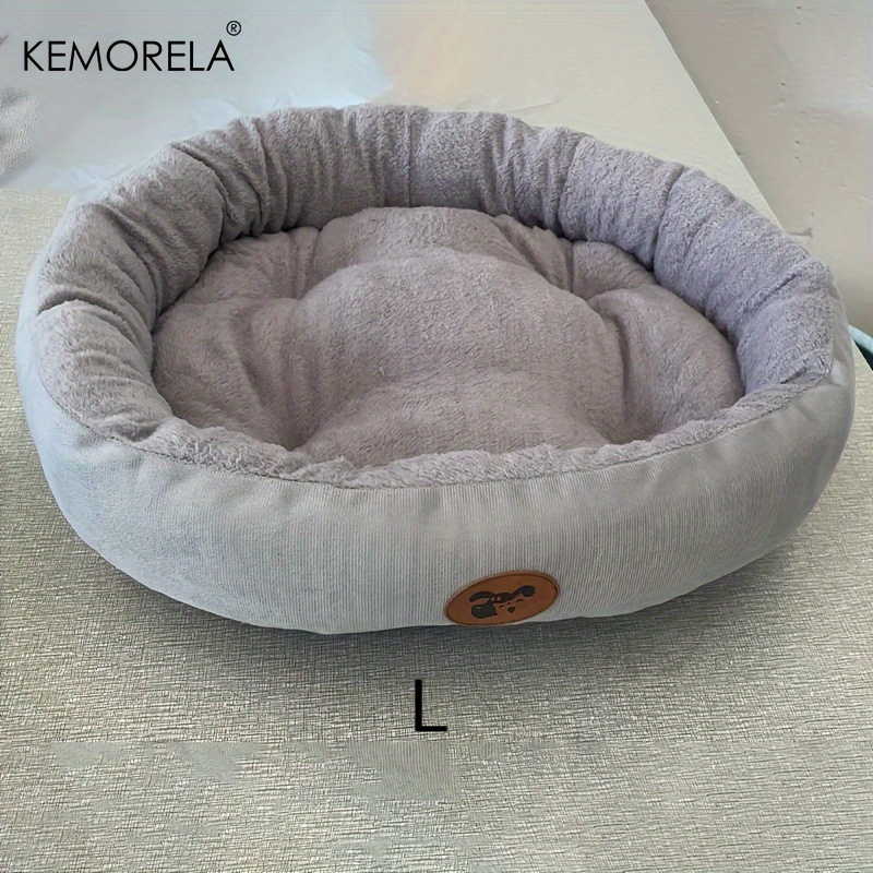 Image of Kemorela Thickened Plush Cat And Dog Nest, Autumn And Winter , Round Pet Nest, Deep Mat Cat Nest, Multiple Sizes, Suitable For Small, Medium And Large Dogs