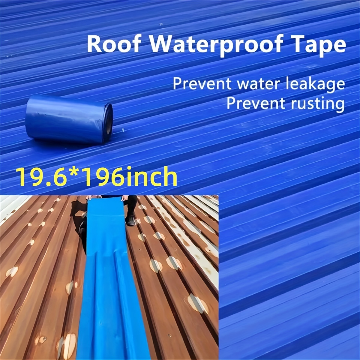 

50*500cm Roof Industrial Waterproof Tape, Roof Waterproof Material, Suitable For Metal , Roofs, Iron Sheets, Prevents Water Leaks