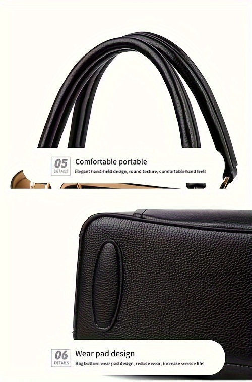 RAMBOROO Women' Large Capacity Elegant Handbag with Adjustable Crossbody/Top Handle Strap - Professional Bag Suitable for Commuting, Travel, Business & Everyday Use - //