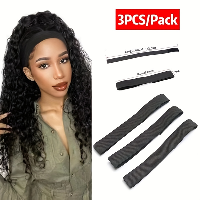 NEW 5PC Afro Puff Ponytail Ties Adjustable Hair Ties For Women Thick Hair  Natural Curly Hair Braided Hair Length Headband Long Hair Rope with No-Slip