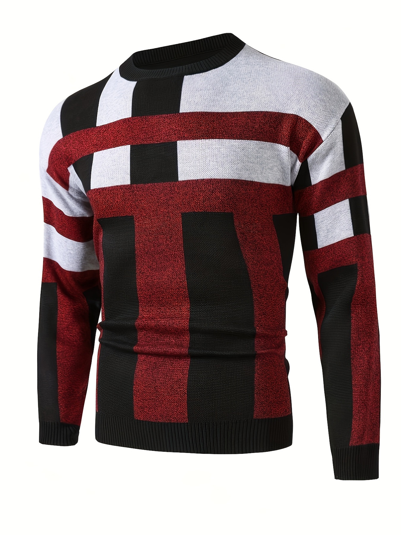 men's fashion knit sweater viscose 70% 30% neck long Temu