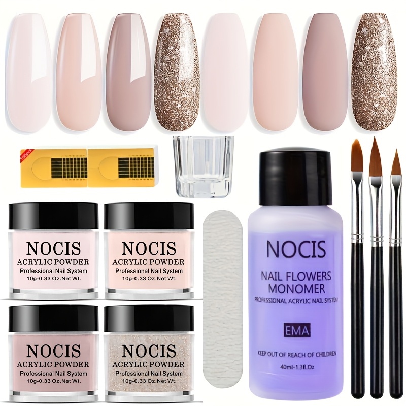 Image of Acrylic Nail Kit, Your Nail Game With This -one Set For , French , And Sculpting-no Lamp Needed For Flawless Salon- Nails.