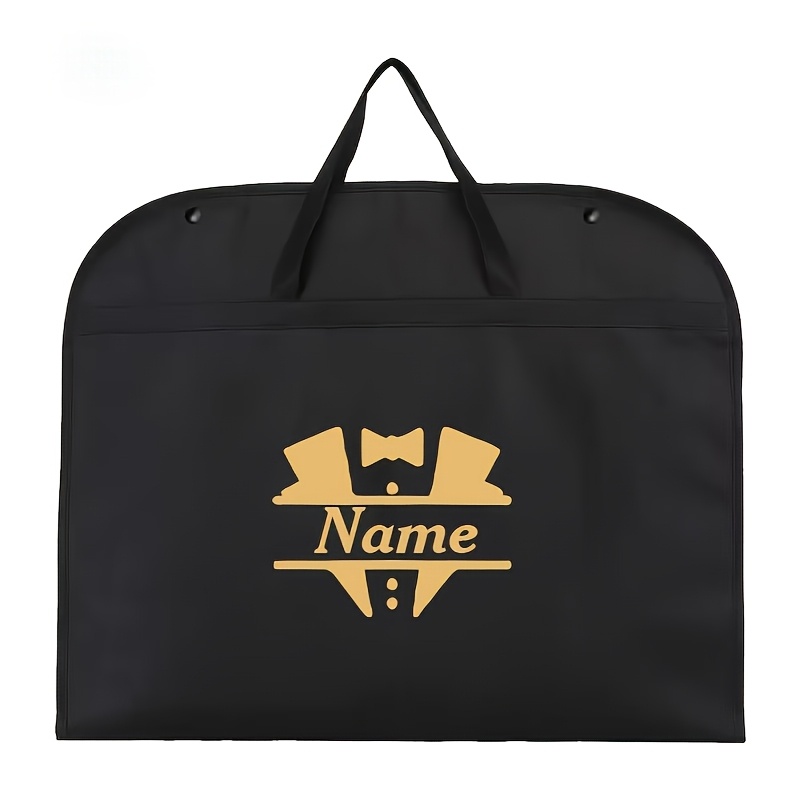 TEMU 1pc Golden Large Letter Garment Protection Bag, Suit Storage Bag, Dust Cover, Custom Name, For Holiday Gifts, Household Items, Christmas Gifts