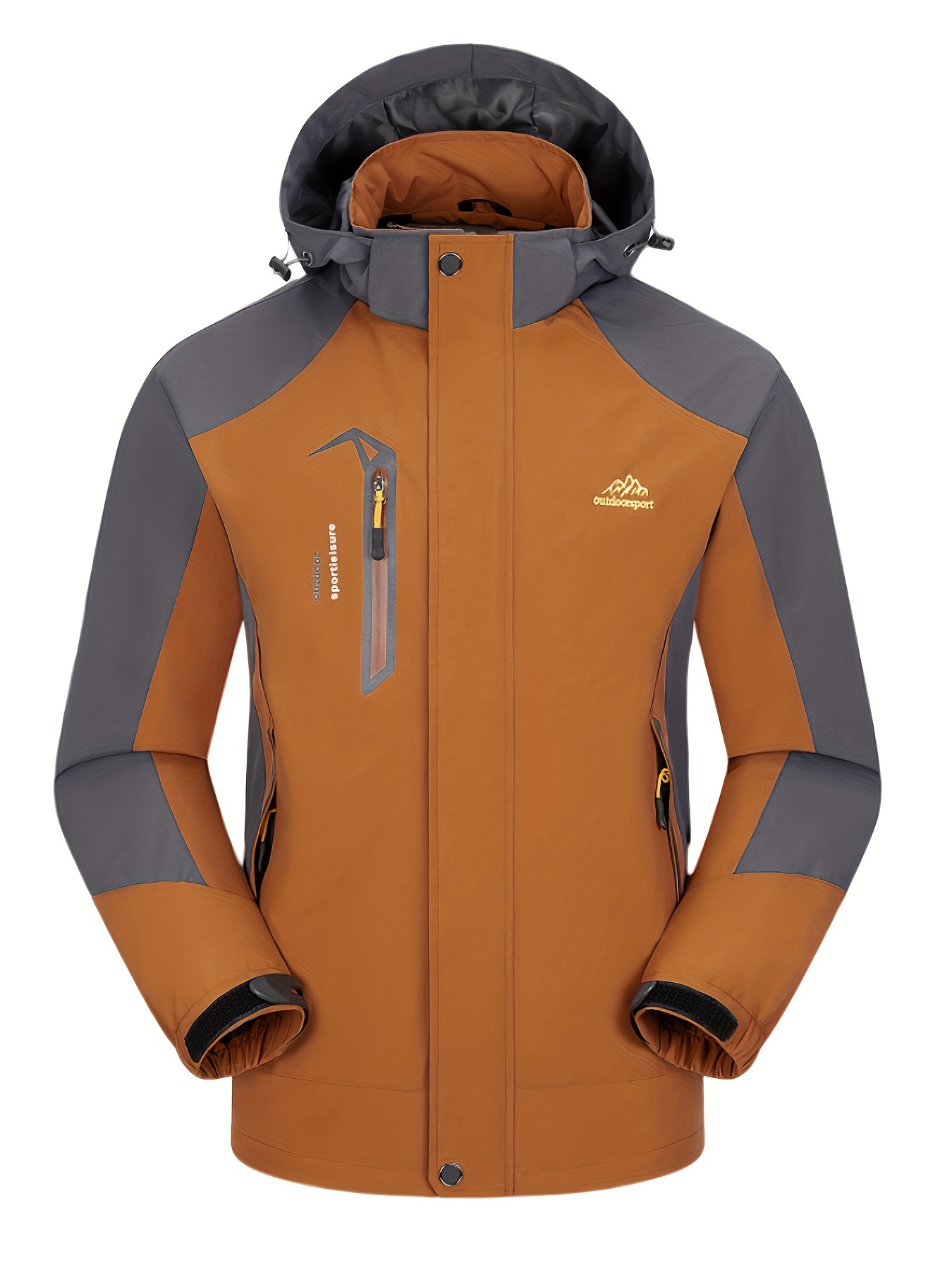 Erkekler için Yumuşak Kabuklu Ceket, Çok Cepli Kapüşonlu Mont, Su Geçirmez Rüzgar Geçirmez Açık Hava Ceketi, Yürüyüş ve Kamp İçin