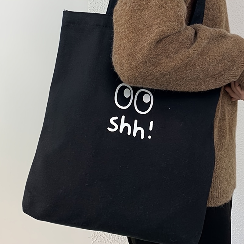 E-shop Handtasche für Damen und Herren, Schultertasche, Tragetasche, College-Studenten, Klassentasche, Canvas-Tasche, geeignet für Schul-Einkäufe und