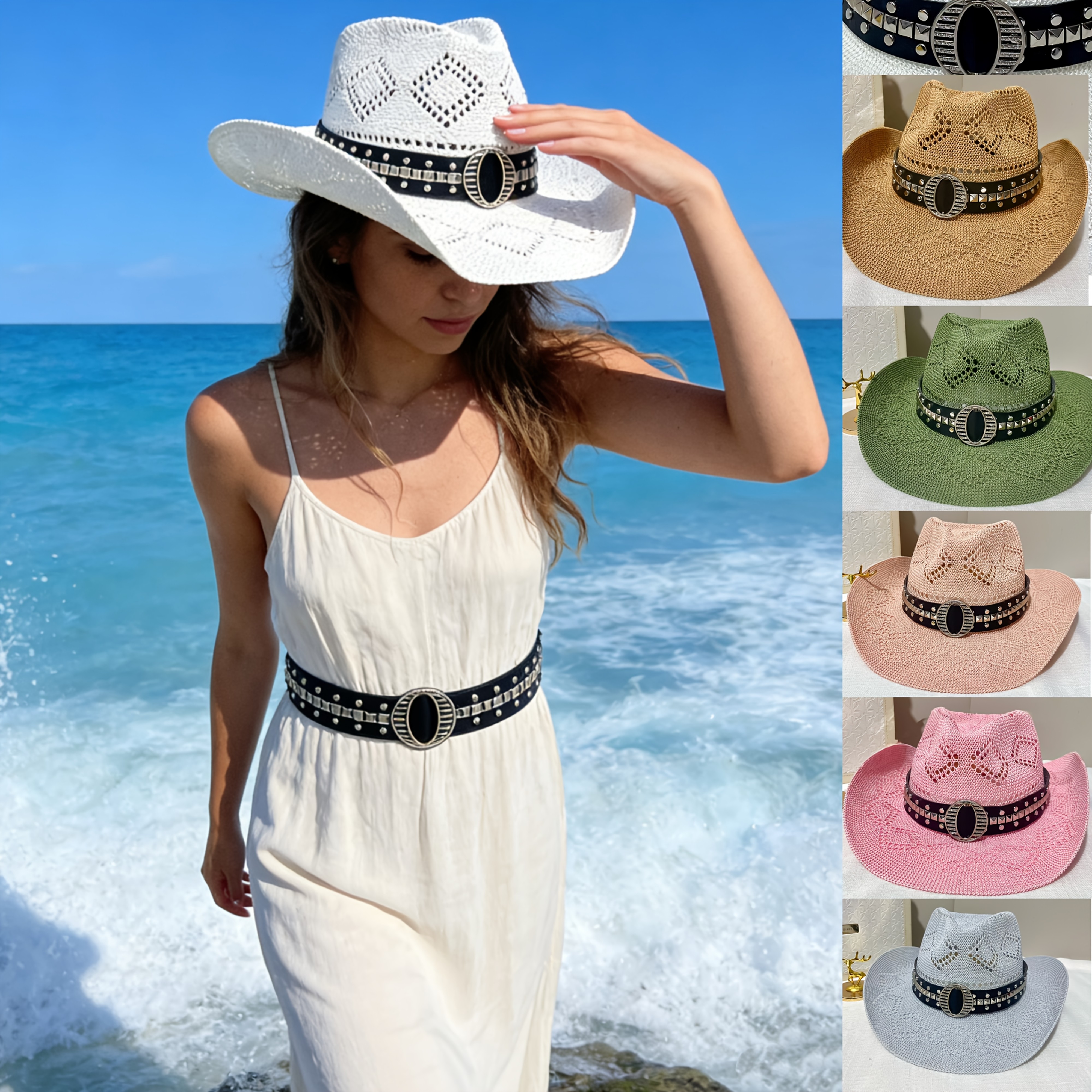 cowboy hat beach sold on Temu Australia display picture 2