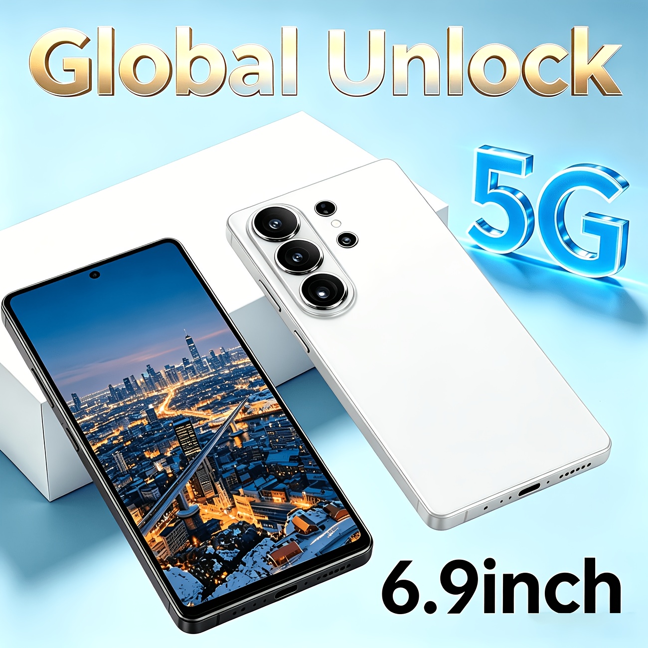   version  ed smartphone with 5 , 4gb+64gb memory,   and face  . built-  and lcd screen, full accessories included,   daily   and holiday presents. Product details 3