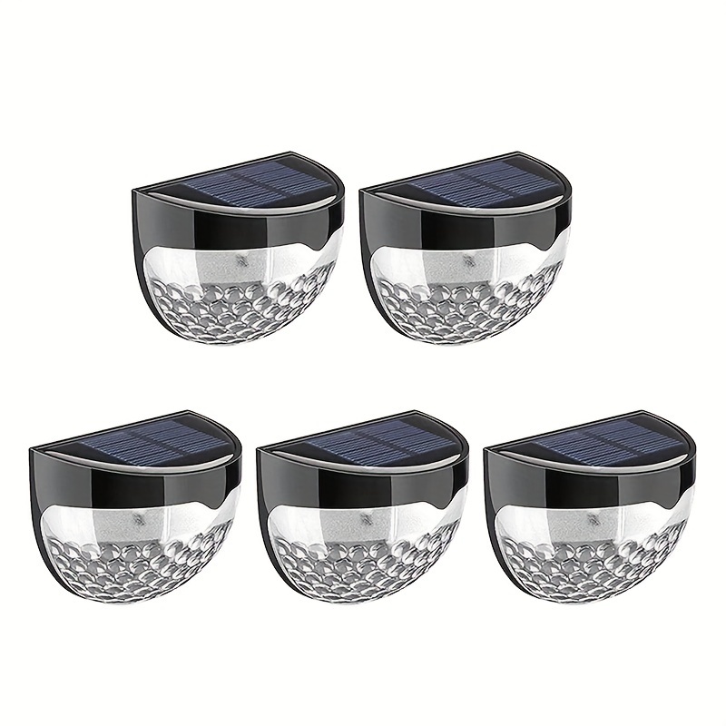 TEMU 5/10x Outdoor Led Solar Powered Fence Wall Lights Path Decking Lamp
