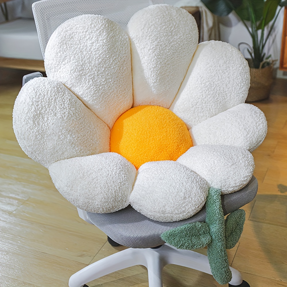 Image of 1pc Flower Cushion Pillow Flower Shaped Seat Pads Cute Floor Pillow Cushion Chair Lazy Sofa Flower Throw Pillow For Dormitory Bedroom Living Room Office