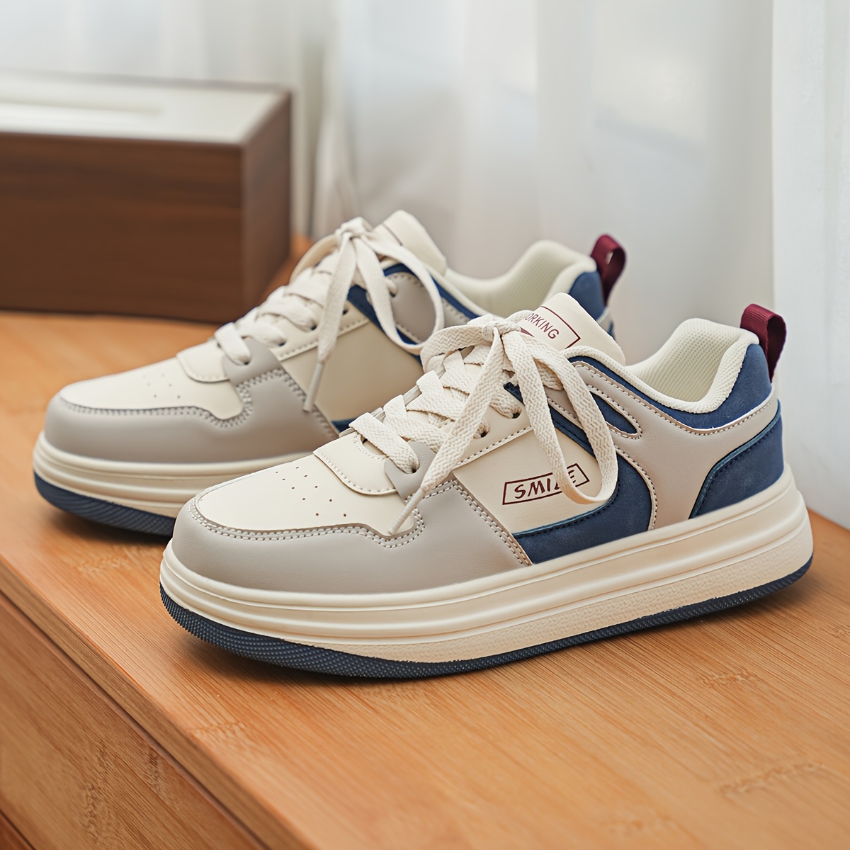YAMEPP Zapatillas Bajas para Hombre con Parte Superior y Suela Acolchada - Deportivas con Detalles Deportivos, Adecuadas para Exteriores/Urbano/Casual, Skateboarding, Negocios y Atuendos Informales - Calzado Cómodo con Cordones para Cualquier Terreno