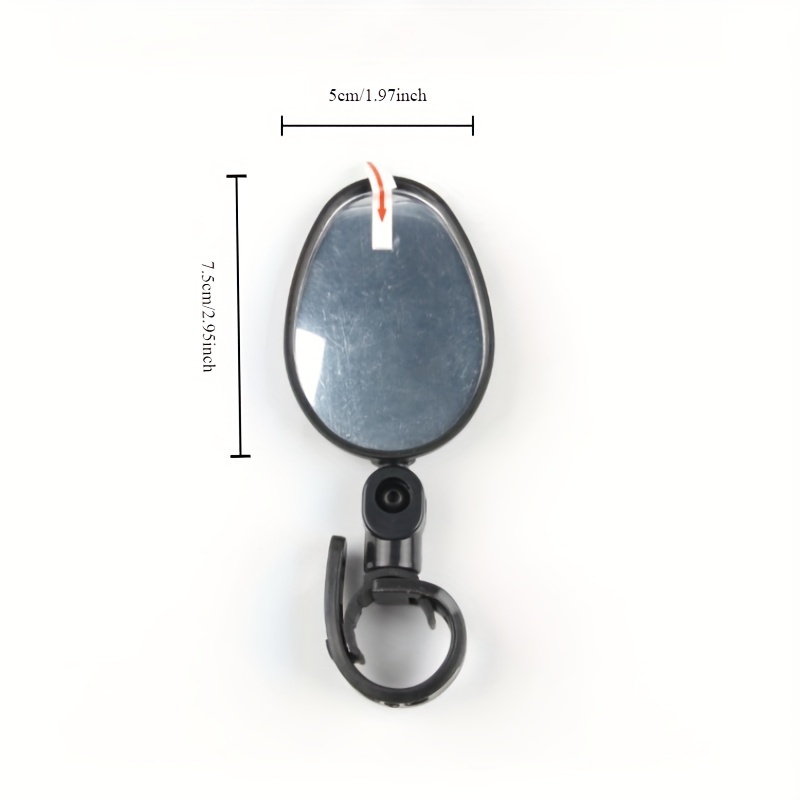 1pc Bicycle Rearview Mirror, Wide-angle Convex Mirror, Bicycle Reflector, Mountain Bike Rearview Mirror, Silicone Handle Rearview Mirror