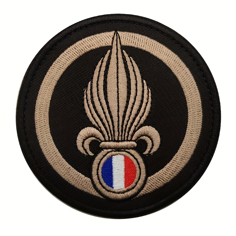 

French Foreign Legion 'légion Étrangère' Tactical Embroidery Patch - Black With Mixed Colors - Hook & Loop Backpack Accessory