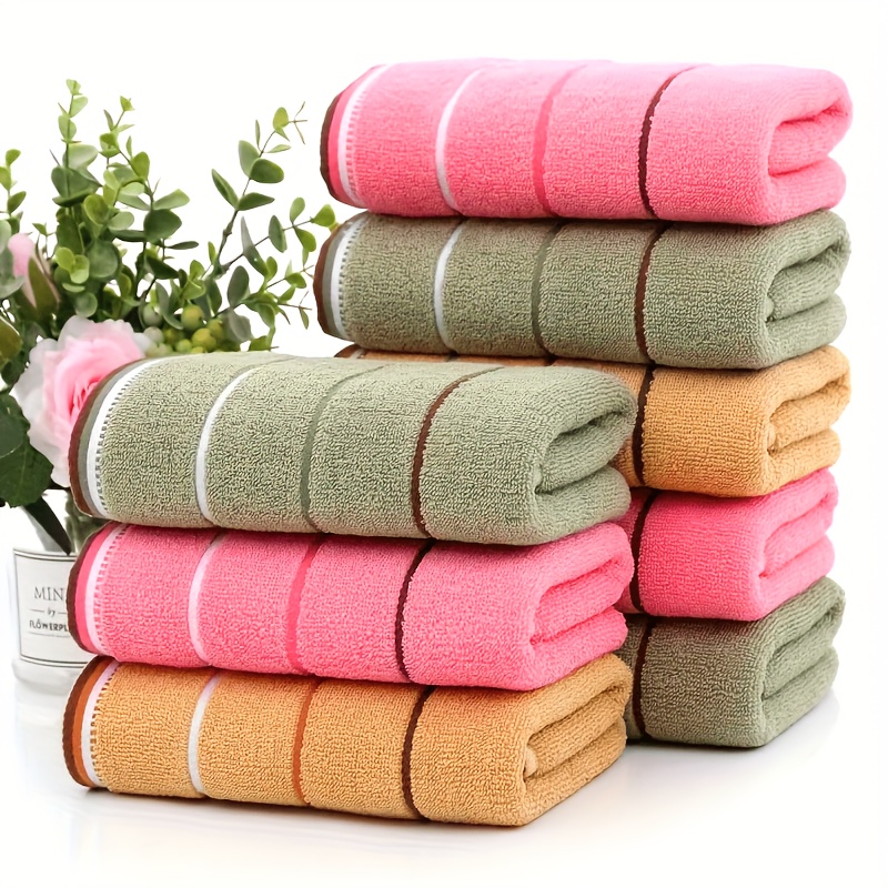 

A Set Of 8 Premium Bath Towels, 100% Polyester Knitted Fabric, Quick Drying Absorbent Towel, 400g/m2 Weight - Comfortable And And Face Towels For Use