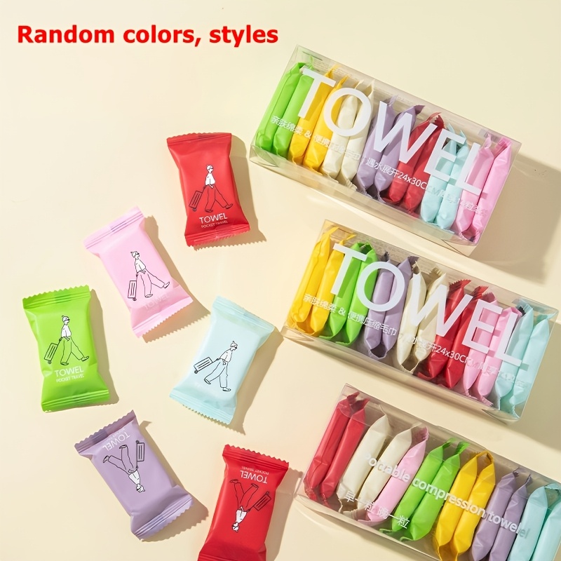 TEMU 42 Toallas Comprimidas Desechables, Tabletas de Toallas Comprimidas Portátiles, Paño de Lavado de Viaje, Paños de Lavado Súper Absorbentes Más