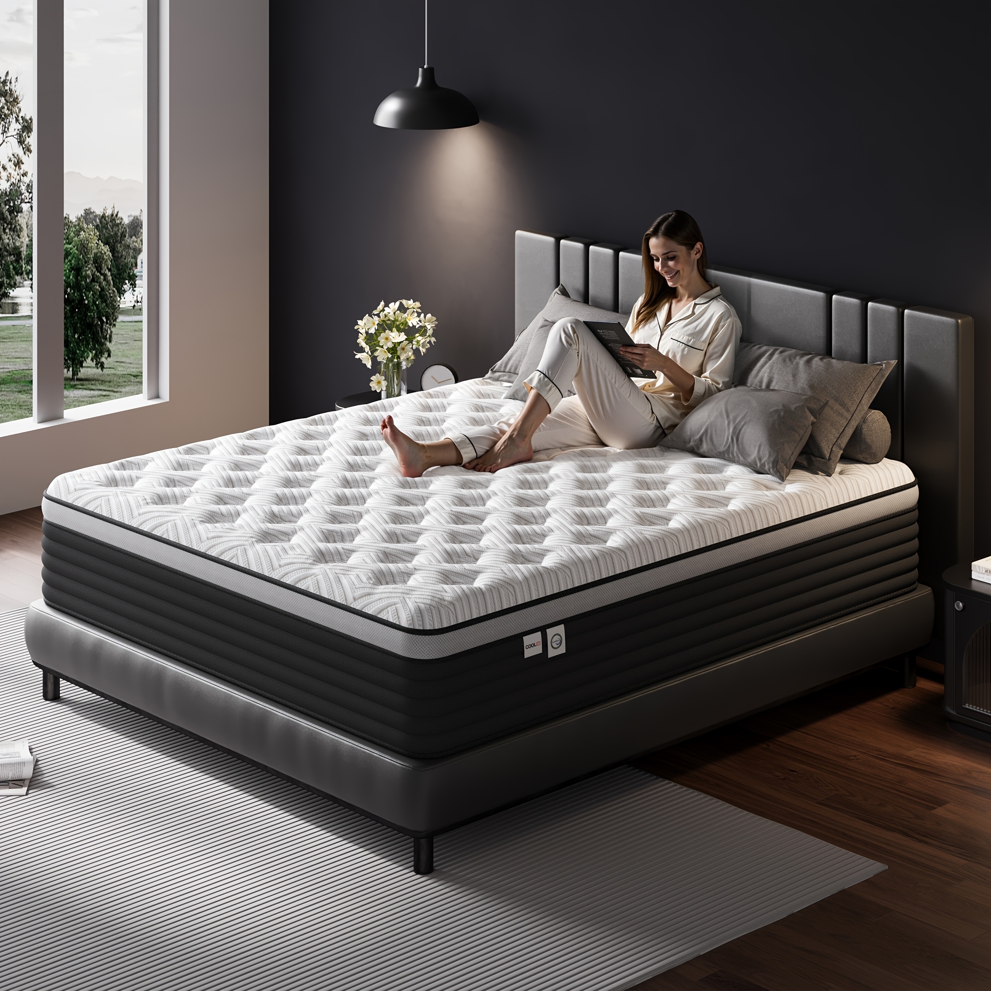 TEMU 12/14-inch, Twin/full/queue/king Size Mattress, Memory Foam Hybrid Mattress, , Soft And Comfortable