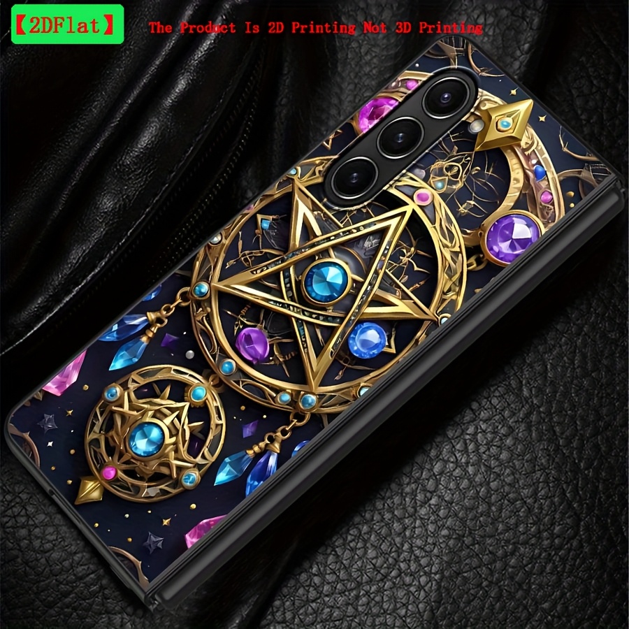 TEMU -pointed Star Symbol Back Phone Cover Case Suitable For For Galaxy Fold3 Fold5 Fold4 Fold6 Z Fold 7 6 5 4 3