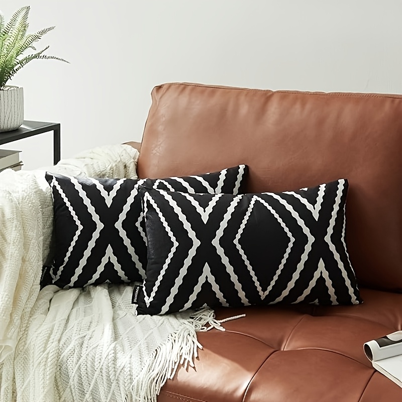 

2pcs - , 12x20 - Hypoallergenic , Zip , For Sofa & Bed Decor, Washable,