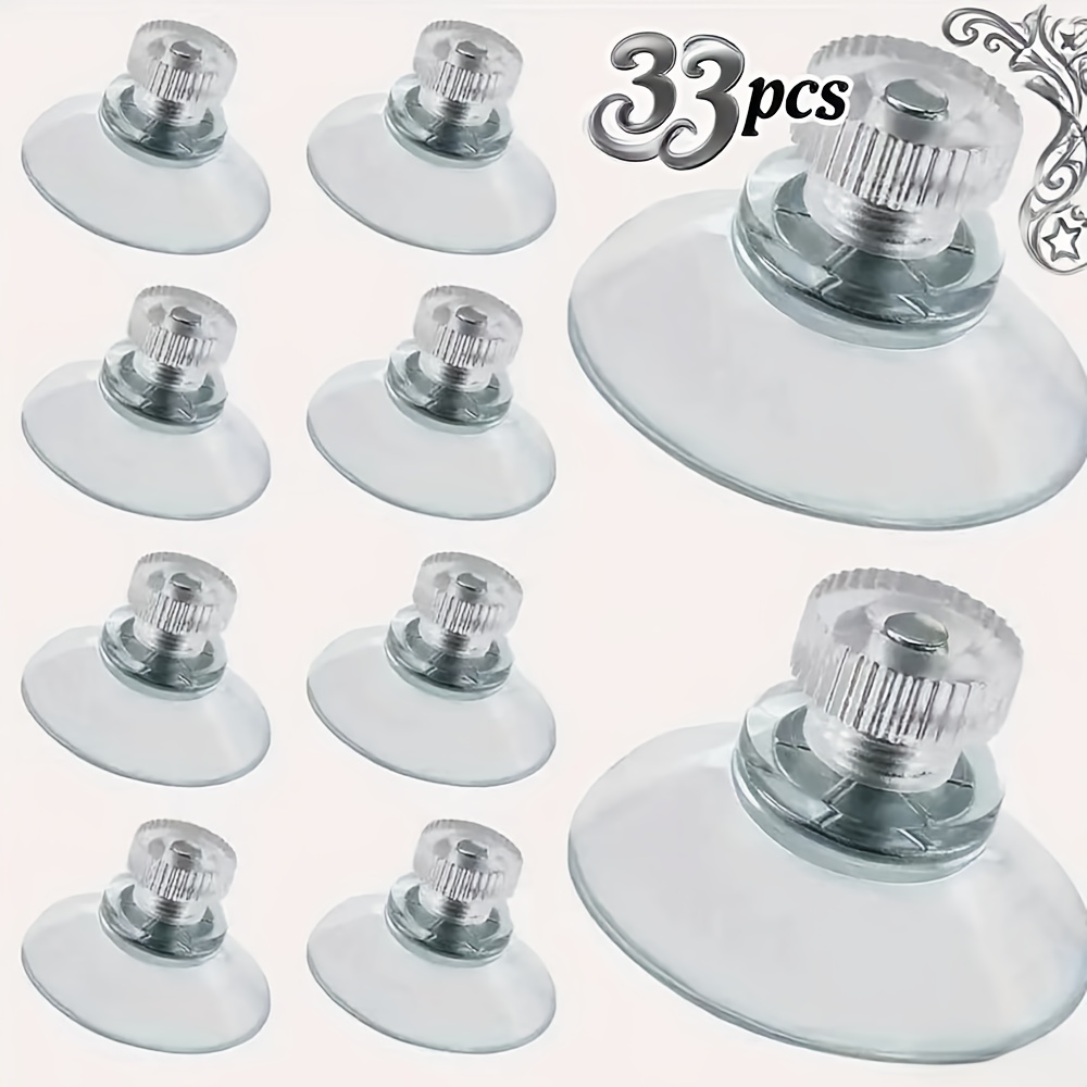 33 suction cups, transparent plastic suction cups, for   and decoration, strong   suction cup holders, suitable for kitchens, bathrooms, windows and glass doors, Bathroom Decor, Kitchen Storage, Minimalist Decor, Modern Organizers, Durable Plastic, Reliable Holders,   Cups, Wall Mounting, Renters, Apartment  