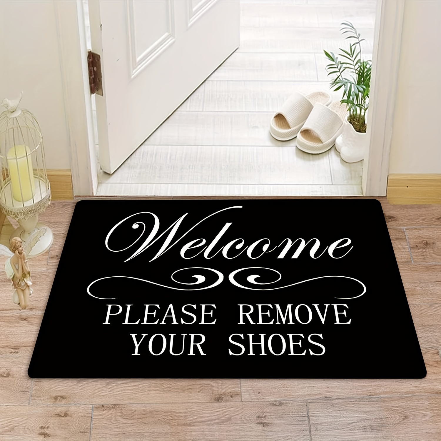TEMU Advanced Flannel + 1.1cm Thick + Non-slip Backing Glue + Weight Per Than 500g] 1pc Interesting Door Mat Entryway Doormat Indoor And Outdoor