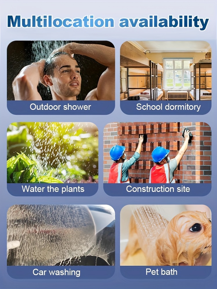 1 set portable shower camping travel shower rv garden handheld camping pump high quality ipx7 Product details 9