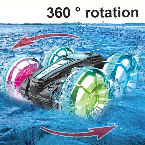 with led lights double sided stunt rc car tumbling spinning rc stunt beach toys send boys and girls toy gifts