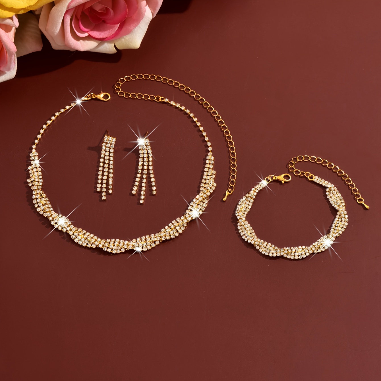 Wavy Curve Multi-Layer Jewellery Set, Unique Style
