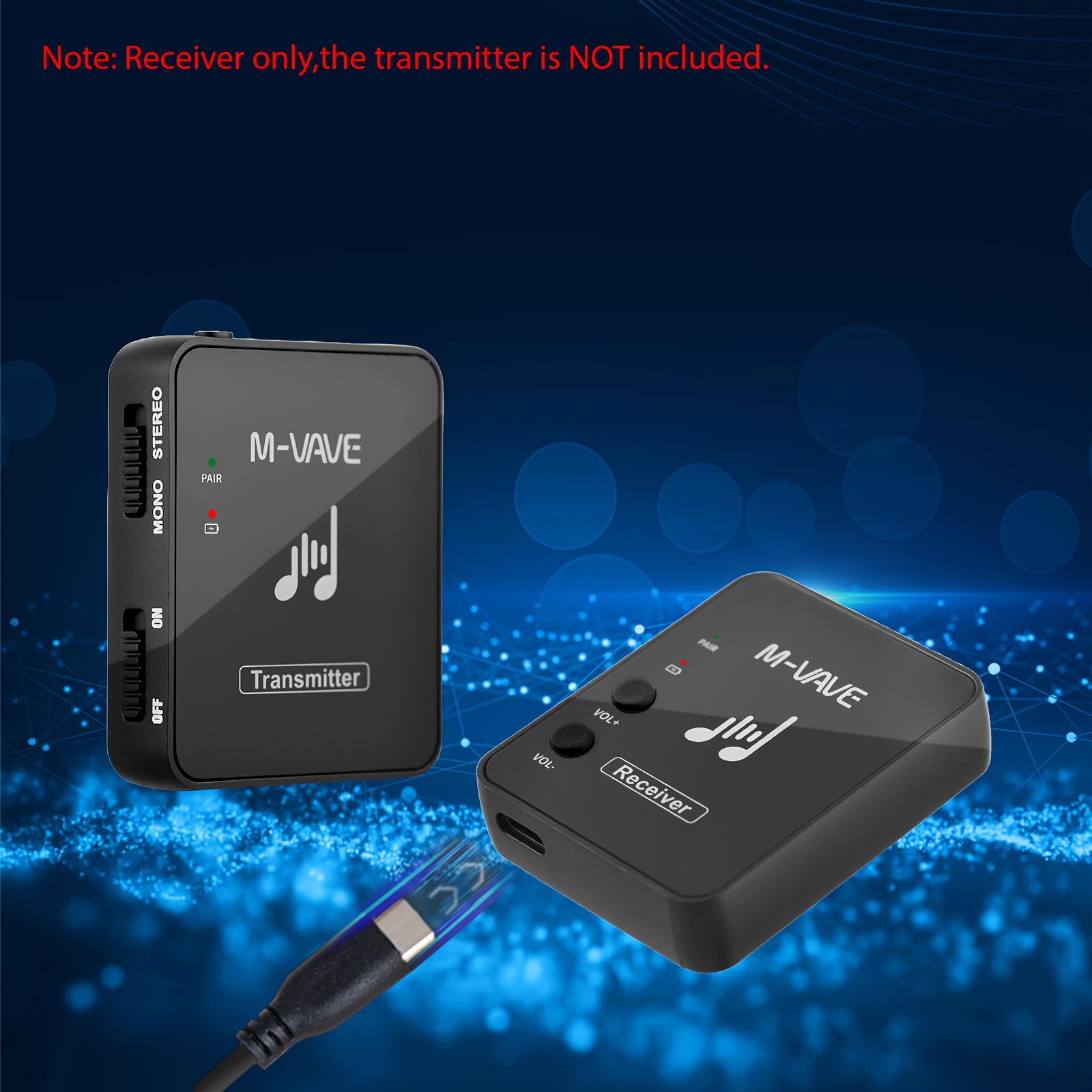 

M- Wp-.4ghz Wireless Earphone Monitor Receiver, Rechargeable Usb Microphone System With Wi-fi, Bidirectional Polar Pattern, , Operating Voltage ≤36v - No Transmitter Included