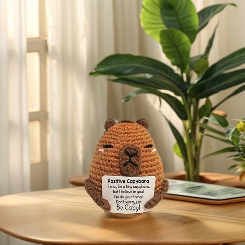 1pc mini funny positive cute duck emotional support crochet gift birthday valentine for women men cute duck home decor positive duck positive crochet animals