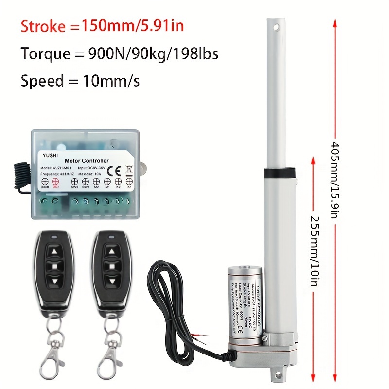 1pc 12v 900n linear actuator controller 50mm 100mm 150mm - Temu Georgia