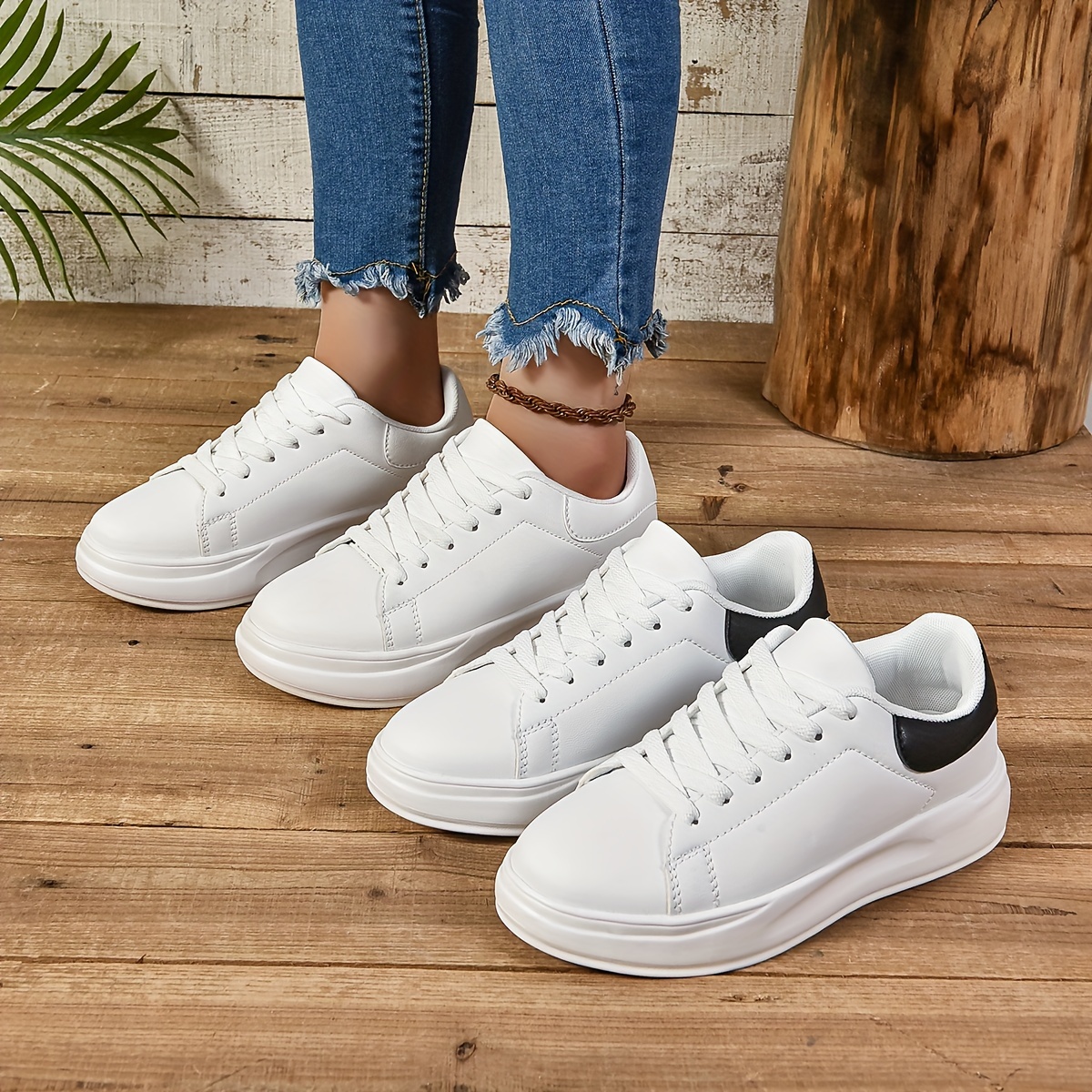 white sneakers women sold on Temu United States