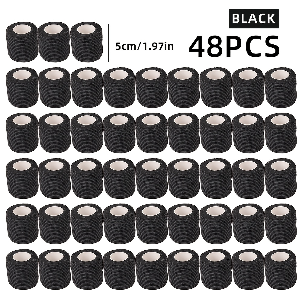 48pcs Of Multi-colored Self-adhesive Tape, Size: 5cm X 5cm X 4.5m, Used To Wrap Equipment During Tattoo , Tattoo Auxiliary Equipment