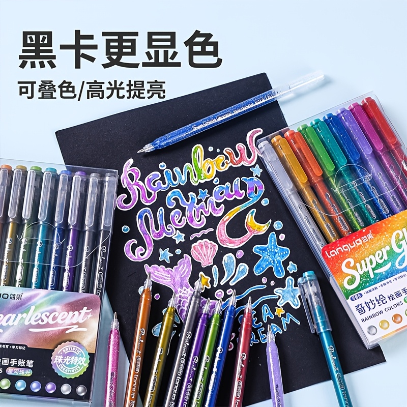 LANGUO 262pcs Colored Journal Pen Set for Writing and Art