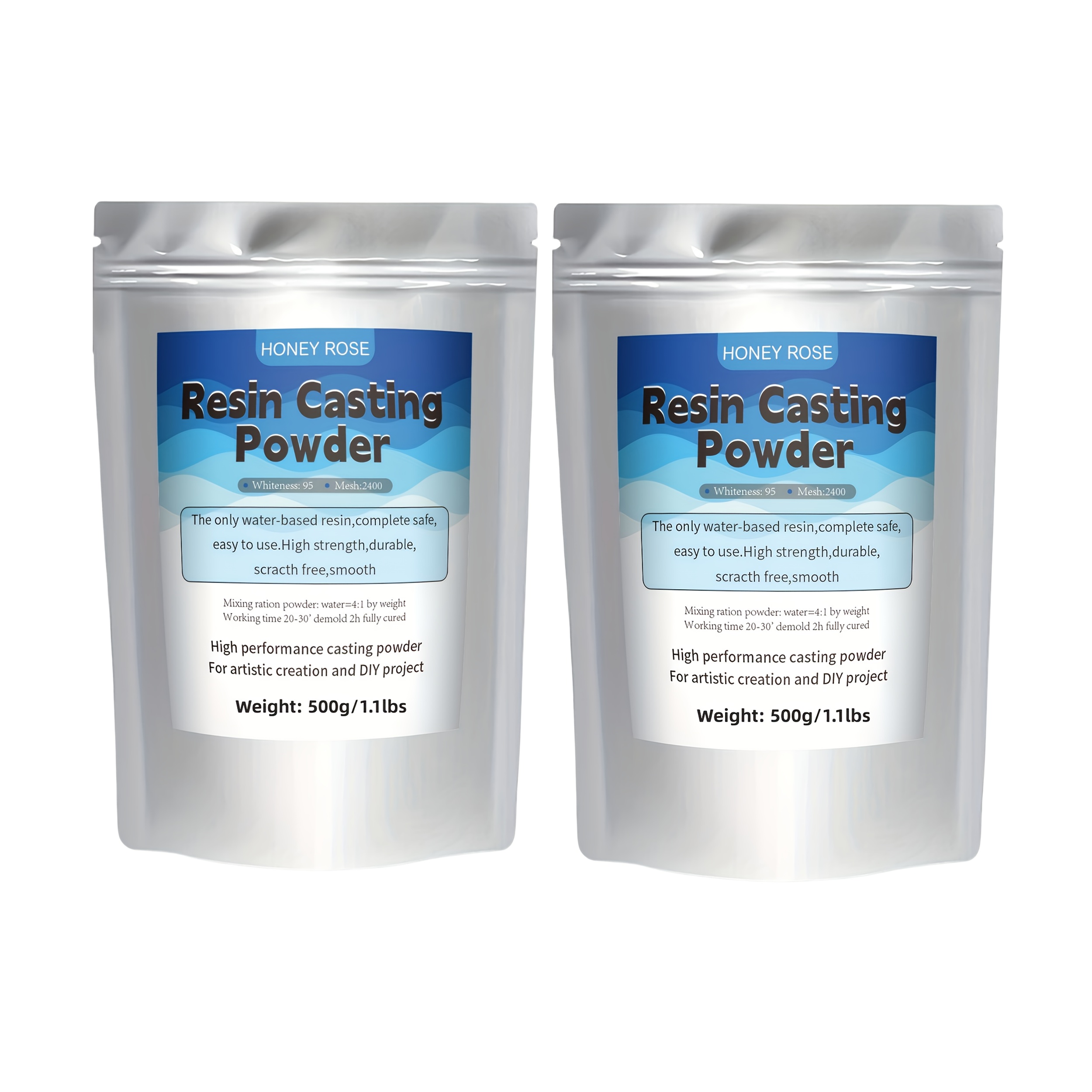 500g/1000g Casting Plaster Powder, Diy Casting Molds Supplies, Suitable For Beginners, 20-30 Minute Demolding Time, Natural Mineral Casting Powder, And Non-toxic, Ideal For Diy Home Art Projects