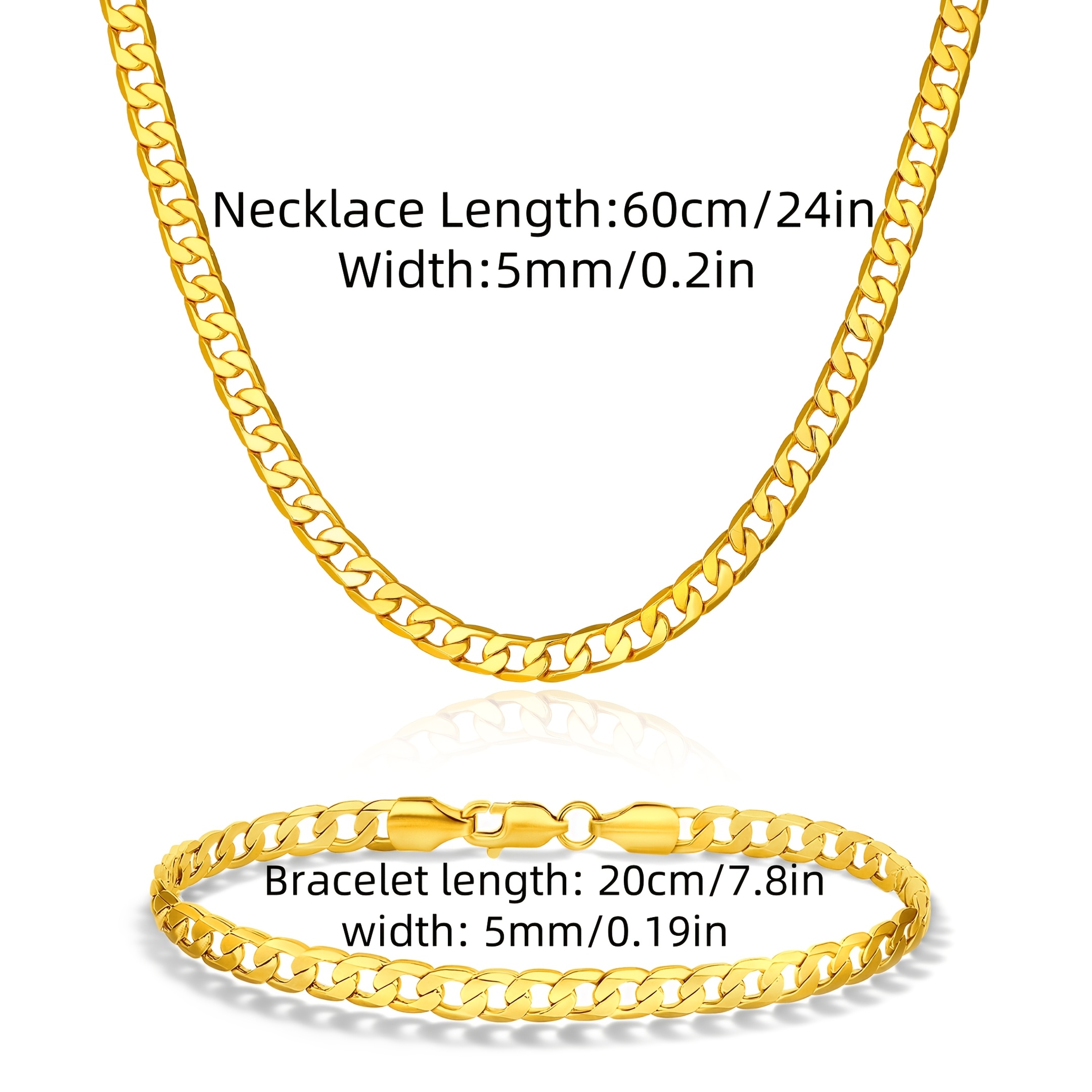 Image of 925 Sterling Silvery Cuba Necklace Bracelet Ladies Jewelry Set Ladies Jewelry Set Necklace Bracelet 2pcs Luxury Valentine's Day Gift Christmas Gift Mother's Day Gift Exquisite Gift Box.