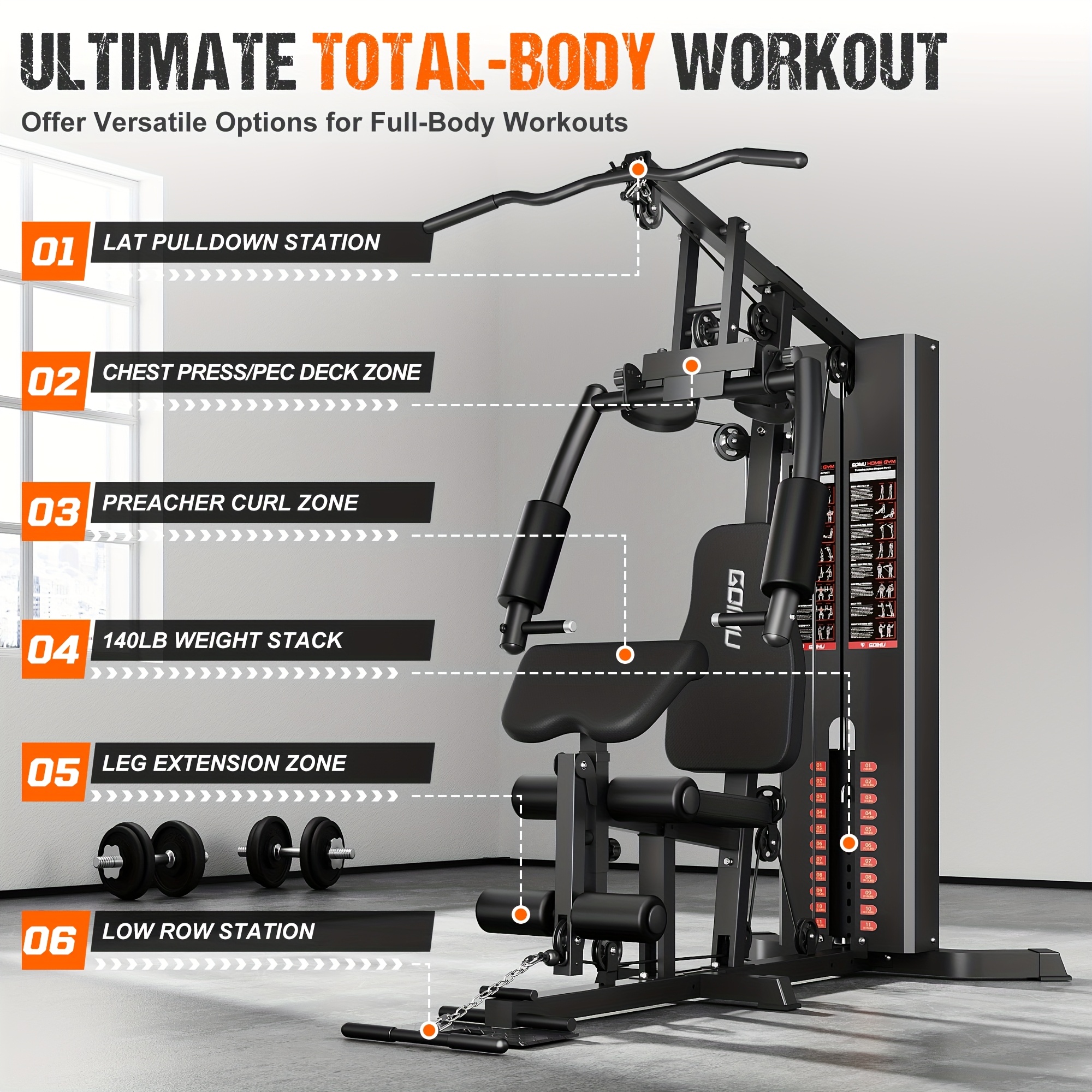 Fitness Equipment For Total Body Gym Equipment Mitonos M1 Home Gym - Main Image