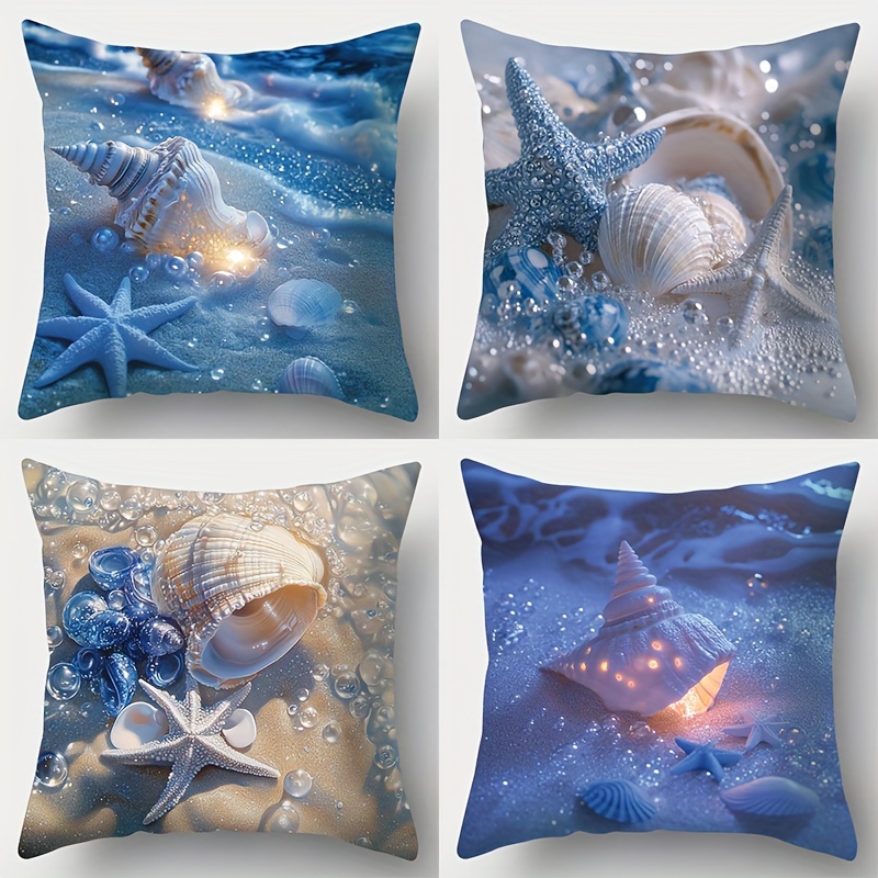 

4pcs - Set - Polyester, Zip , , For & Decor, 17.72x17.72 - For Sofa &