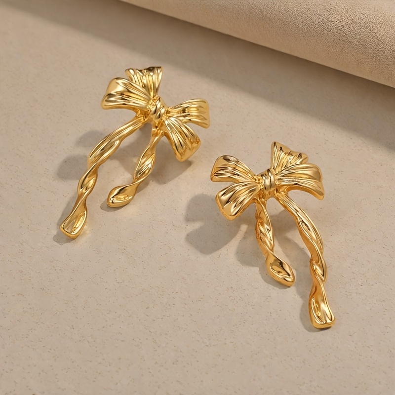 Bohemian Spiral Bow Earrings: Elegant Women's Accessories